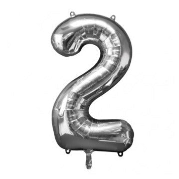 34'' SHAPE FOIL NUMBER 2 - SILVER (ANAGRAM)