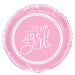 Pink Hearts Baby Shower Round Foil Balloon 18''