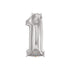 34'' SHAPE FOIL NUMBER 1 - SILVER (QUALATEX)
