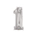 34'' SHAPE FOIL NUMBER 1 - SILVER (QUALATEX)