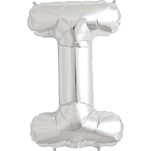 34'' SUPER SHAPE FOIL LETTER I - SILVER