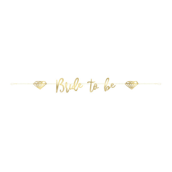 Gold Bride to Be Banner, 6 Ft