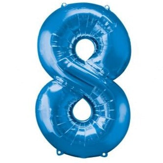 34'' SHAPE FOIL NUMBER 8 - BLUE (ANAGRAM)