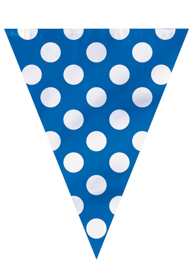 Royal Blue Polka Dot Flag Bunting