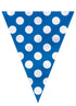 Royal Blue Polka Dot Flag Bunting
