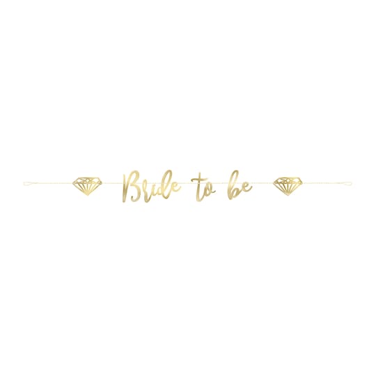 Gold Bride to Be Banner, 6 Ft
