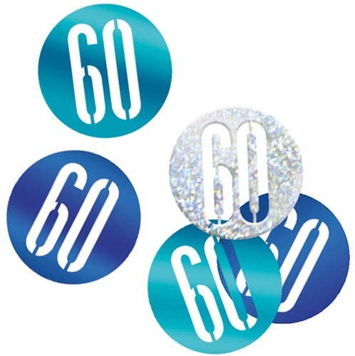 BLUE GLITZ 60 BIRTHDAY CONFETTI 14G