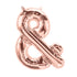 16'' Foil Letter & Ampersand - Rose Gold Packaged Air Fill