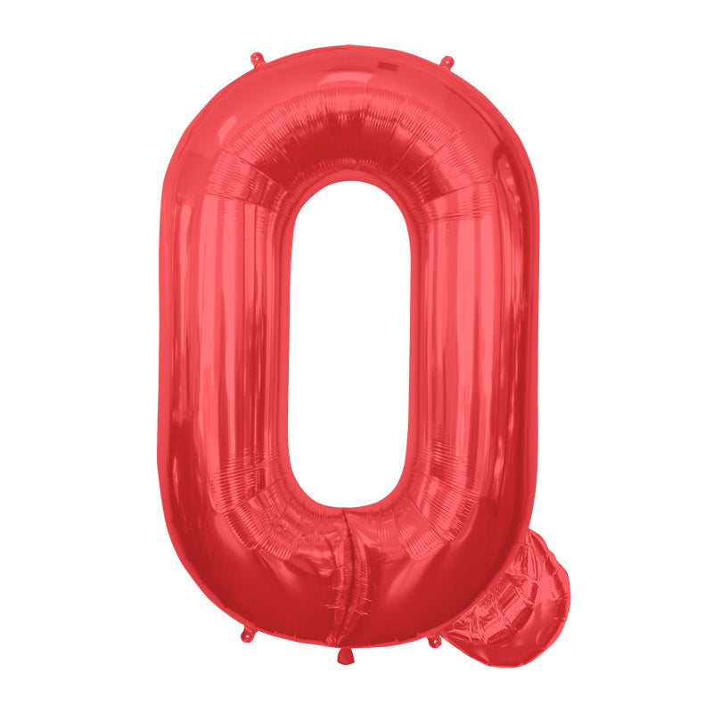 34'' SUPER SHAPE FOIL LETTER Q - RED