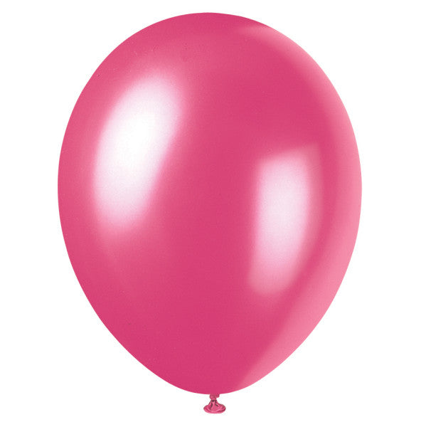 Pearlescent Pink Latex Balloons 8pk