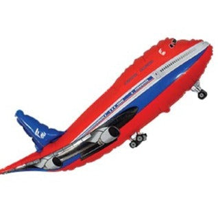 RED PLANE SHAPE FOIL BALLOON 39''W X 20''H
