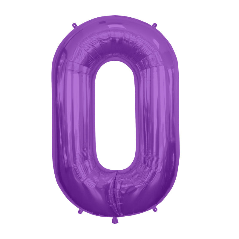 34'' SUPER SHAPE FOIL LETTER O - PURPLE