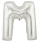 40'' SUPER SHAPE FOIL LETTER M - SILVER