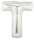 40'' SUPER SHAPE FOIL LETTER T - SILVER