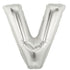 40'' SUPER SHAPE FOIL LETTER V - SILVER