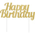 Gold Happy Birthday Cake Topper