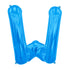 34'' SUPER SHAPE FOIL LETTER W - BLUE