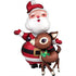 48'' Santa & Reindeer Airwalkers Foil Balloon, Multicolor