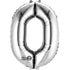 34'' SHAPE FOIL NUMBER 0 - SILVER (ANAGRAM)