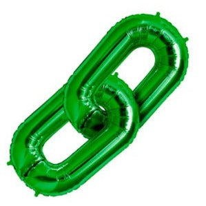 34'' SHAPE DECO LINK GREEN 86CM (sold in singles)