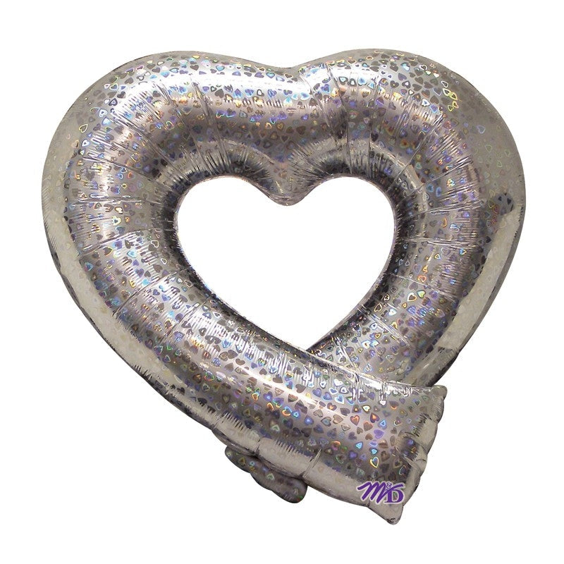 S/SHAPE HOLOGRAPHIC OPEN HEART