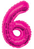 Giant Pink Foil Number '6' Balloon