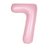 Matte Lovely Pink Number 7 Shaped Foil Balloon 34''