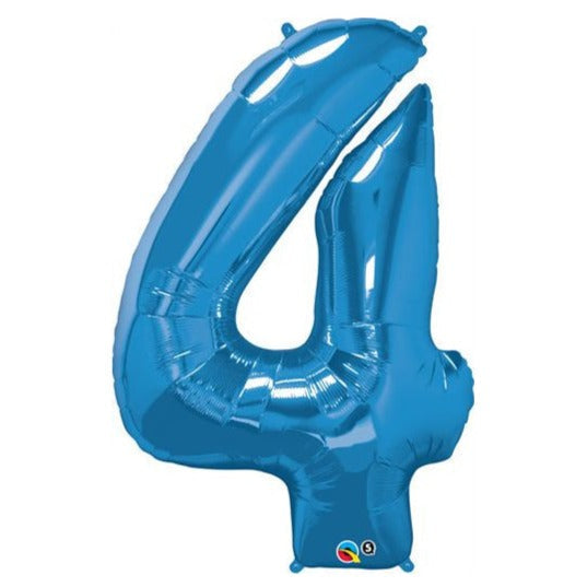 34'' SHAPE FOIL NUMBER 4 - BLUE (QUALATEX)