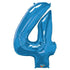 34'' SHAPE FOIL NUMBER 4 - BLUE (QUALATEX)