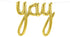 YAY SCRIPT GOLD AIR FILL BALLOON 114CM