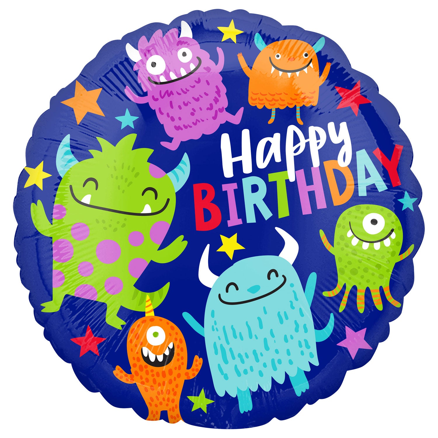 Happy Little Monsters Birthday Balloon
