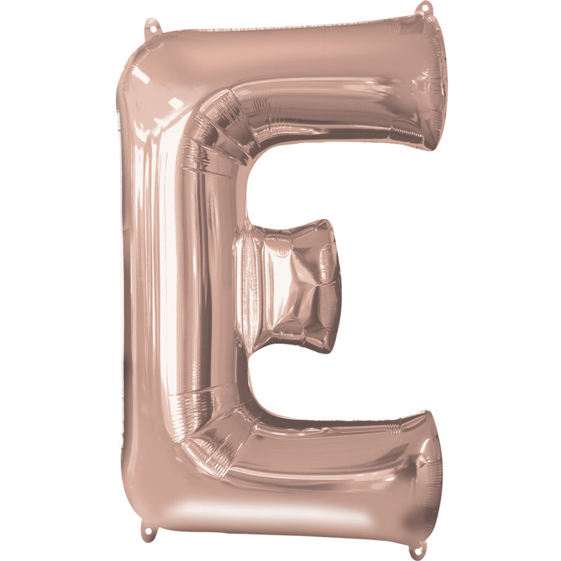 16'' Foil Letter E - Rose Gold Packaged Air Fill (ANAGRAM)