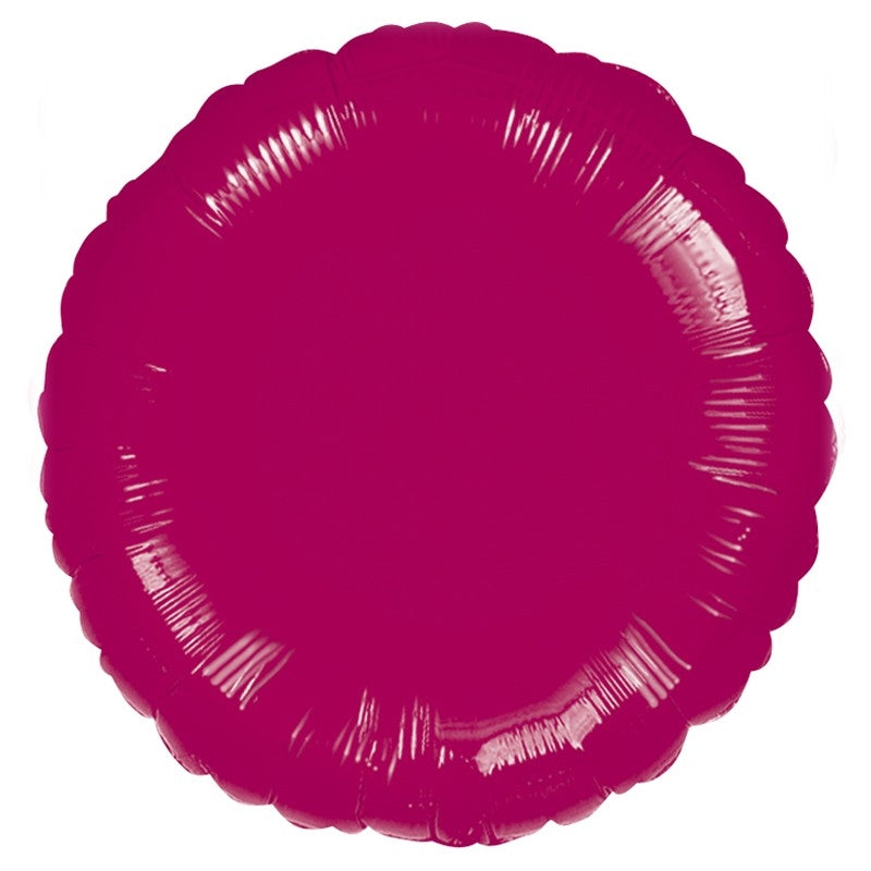 18'' ROUND FOIL BURGUNDY PLAIN FOIL