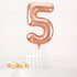 Rose Gold Number 5 Shaped Foil Balloon 34''