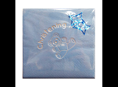 Pack of 15 Blue Christening Napkins 2622