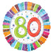 18'' FOIL RADIANT BDAY 80 PRIS