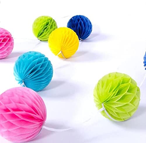 Rainbow Honeycomb Ball Garland