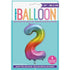 Rainbow Number 2 Shaped Foil Balloon 34'',