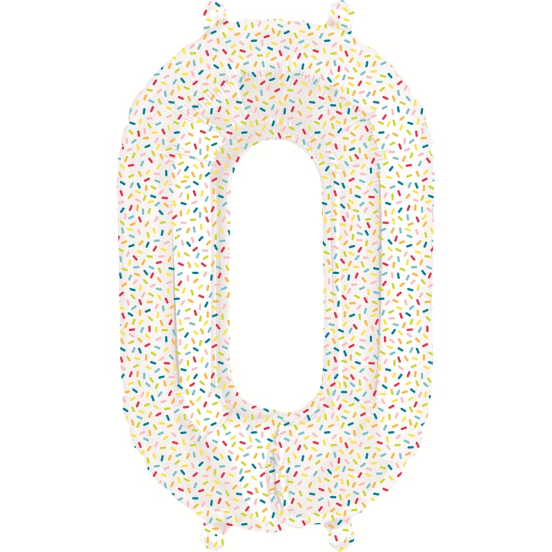 16'' Foil Number 0 - Sprinkles Packaged Air Fill