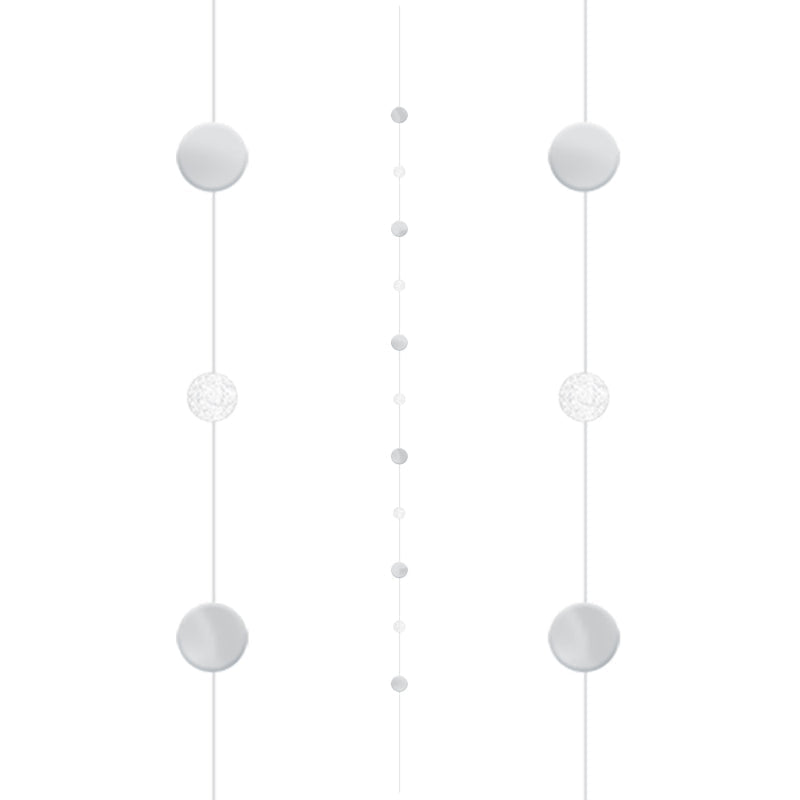 White / Silver Balloon Fun String 1.82m