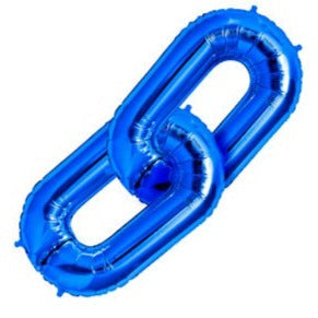 34'' SHAPE DECO LINK BLUE 86CM (sold in singles)