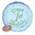 36'' FOIL 1ST BIRTHDAY BLUE