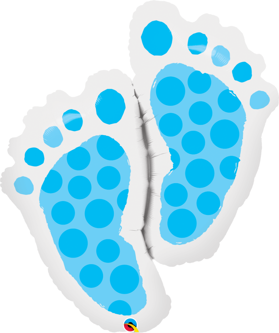 35'' BABY FEET SHAPE BLUE