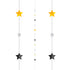 Stars Black/Silver/Gold Balloon Fun Strings 1.82m
