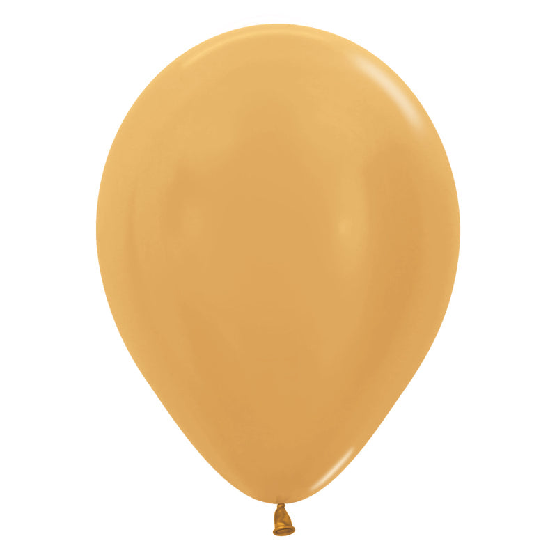 5'' METALLIC GOLD LATEX SEMPERTEX 100PK
