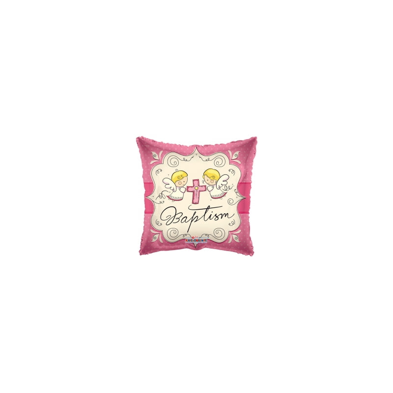 18'' FOIL CUTE ANGELS BAPTISM GIRL
