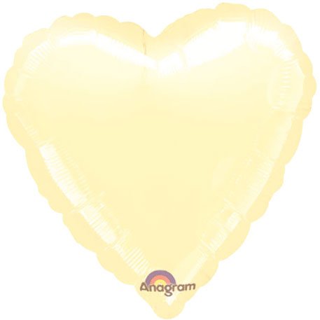 18'' Ivory Heart Foil (Flat)