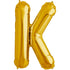 34'' SUPER SHAPE FOIL LETTER K - GOLD
