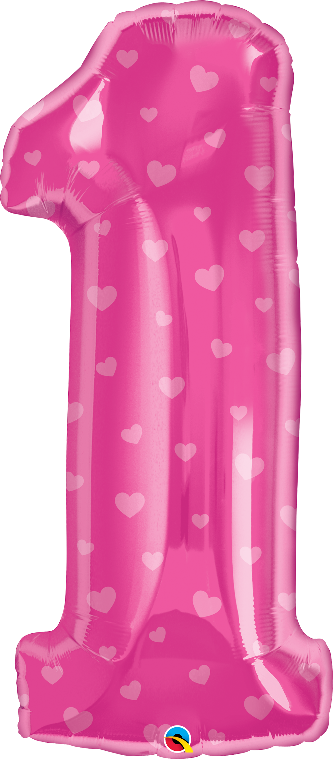 38'' NUMBER ONE PINK HEARTS