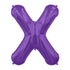 34'' SUPER SHAPE FOIL LETTER X - PURPLE